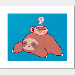 Sloth and Coffee Posters and Art